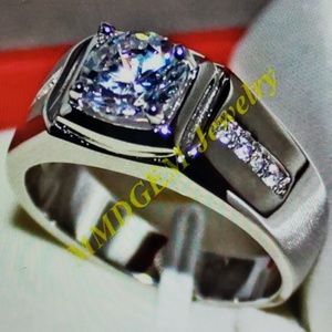 Men's 14k White Gold Filled CZ Ring